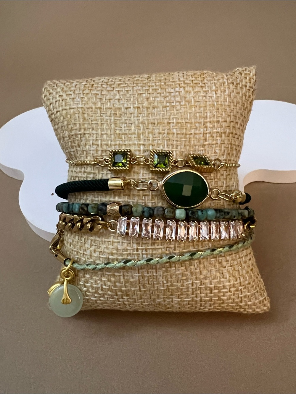 Elegant Cottagecore  Stacked Bracelet Set - Stylish Africa Turquoise & Zircon